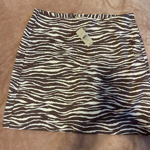 NWT LOFT Zebra Mini Pencil Skirt sz 10P